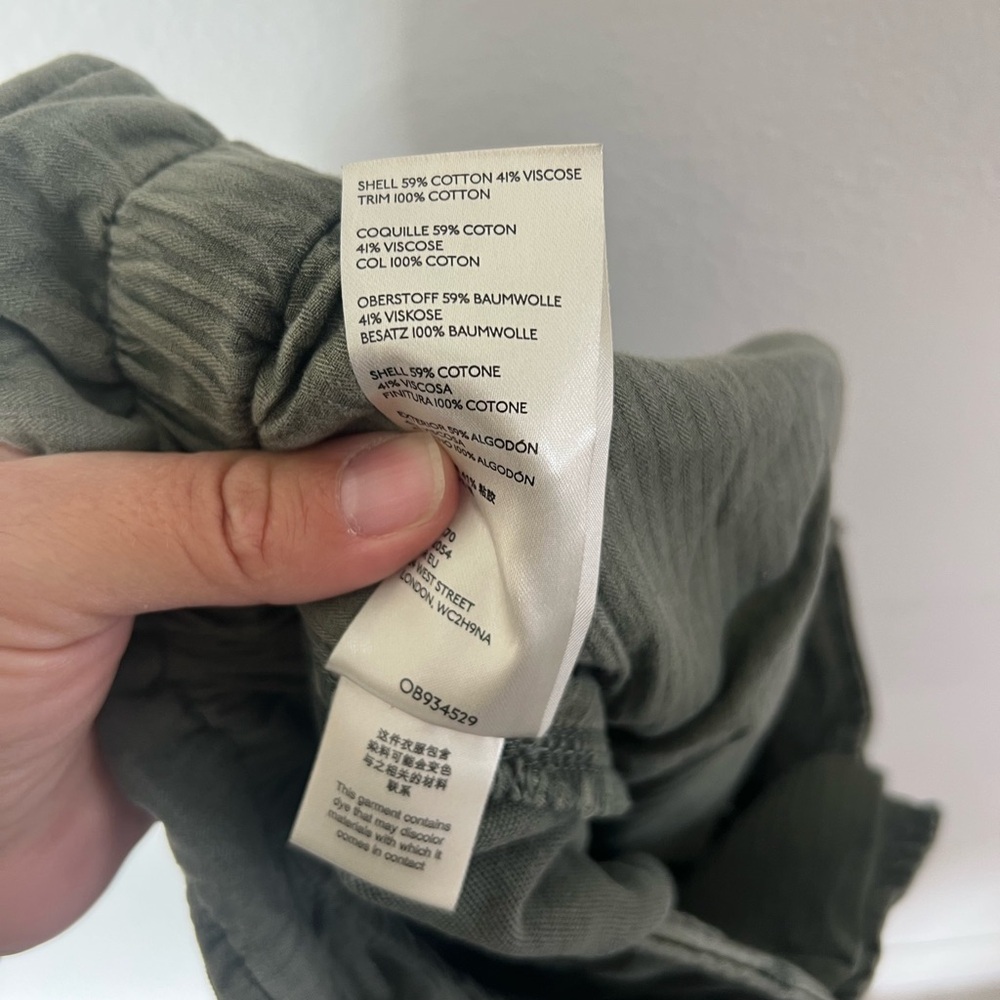Free People Margate Pleated Paperbag Tie Waist Sugar Kelp Green Trouser Size XS - Picture 9 of 10